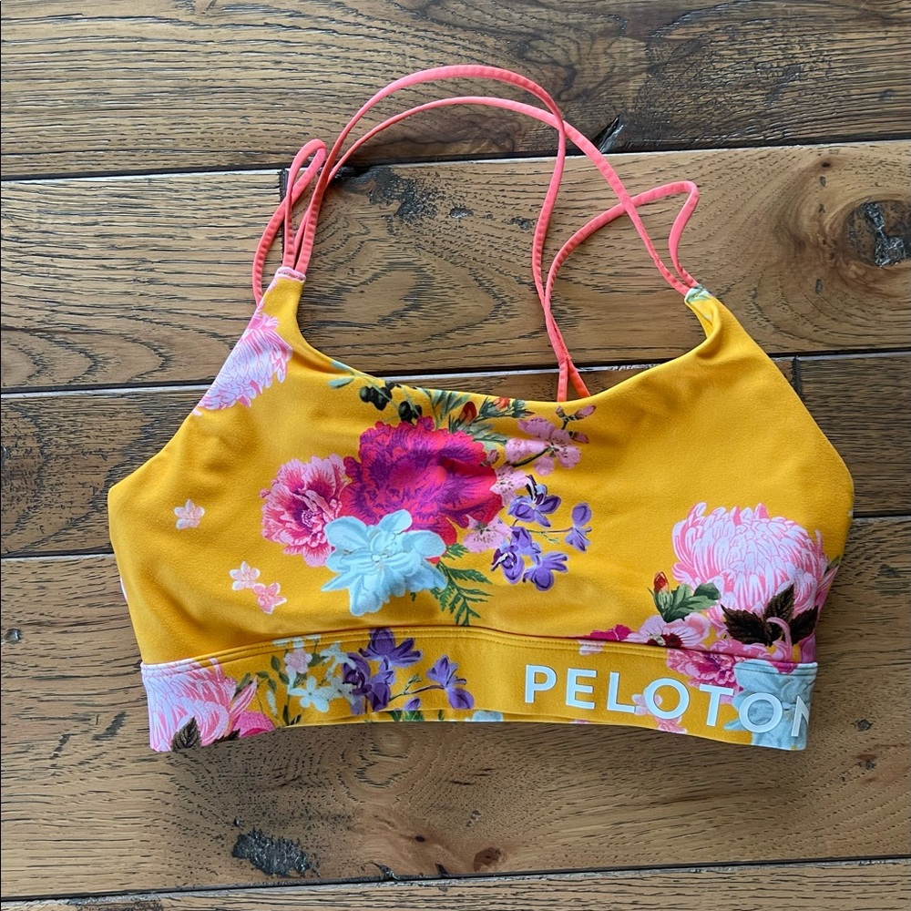 Peloton Floral Sports Bra Size S